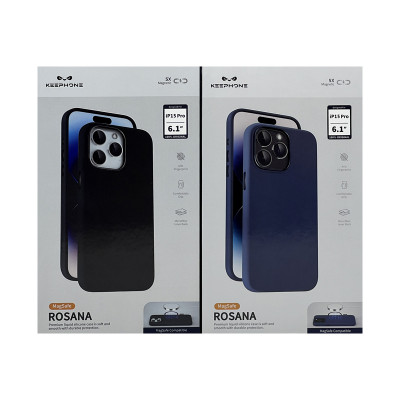 Чехол накладка iPhone 15 Pro KEEPHONE Magsafe ROSANA оптом по низким ценам!