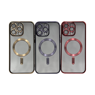 Чехол накладка iPhone 15 Pro Max Magsafe Magnetic с защитой камеры оптом по низким ценам!