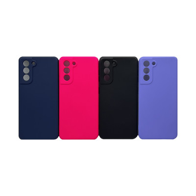 Чехол накладка однотонный Samsung S21 с бархатом внутри оптом по низким ценам!