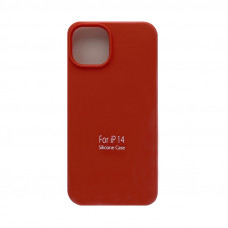 Чехол накладка Silicone Case (без лого) iPhone 14 кирпичный