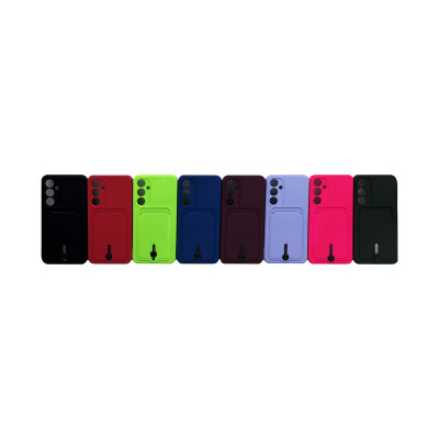 Чехол накладка Samsung S23FE с визитницей матовая цветная оптом по низким ценам!