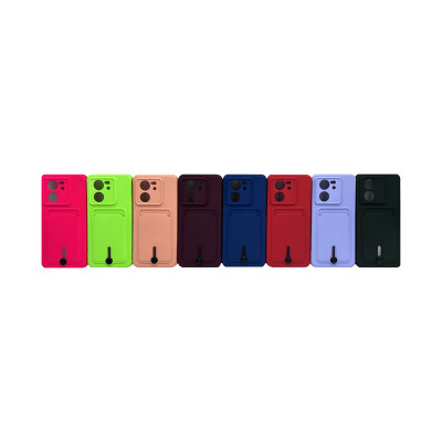 Чехол накладка Xiaomi Mi 13T с визитницей матовая цветная оптом по низким ценам!