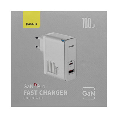СЗУ PD100W Baseus CCGP090202 Gan 5 pro белый оптом по низким ценам!