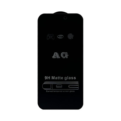 Защитное стекло iPhone 15 Pro матовый черный техпак оптом по низким ценам!