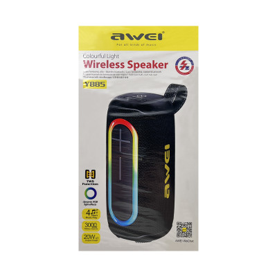 Колонка блютуз Awei Y885 черный оптом по низким ценам!