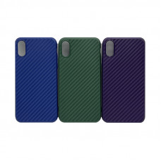 Чехол накладка iPhone X/XS карбон Fiber