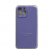 Чехол накладка Silicone Case (без лого) iPhone 13 Pro Max лаванда с защитой камеры