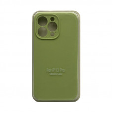 Чехол накладка Silicone Case (без лого) iPhone 13 Pro фисташка с защитой камеры