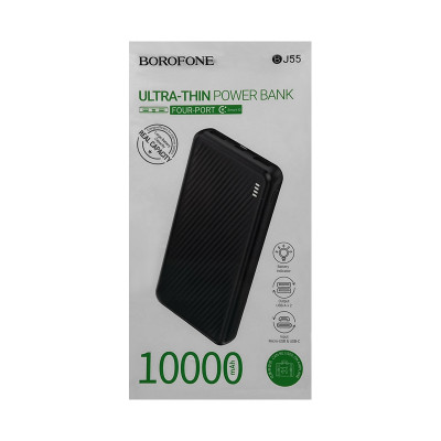Внешний аккумулятор Borofone 10000 BJ55 черный оптом по низким ценам!