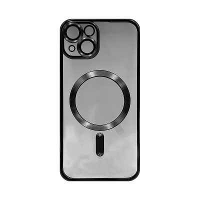 Чехол накладка iPhone 14 Magsafe цветным кантом и защитой камеры оптом по низким ценам!