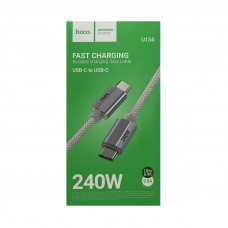 Кабель Type-C на Type-C Hoco U134 240W 1.8m белый