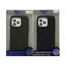 Чехол накладка iPhone 15 Pro карбон Pinyu