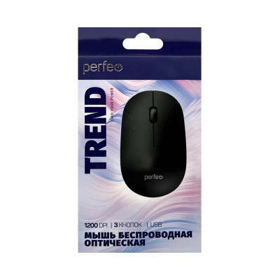 Мышь беспроводная Perfeo Trend черный оптом по низким ценам!