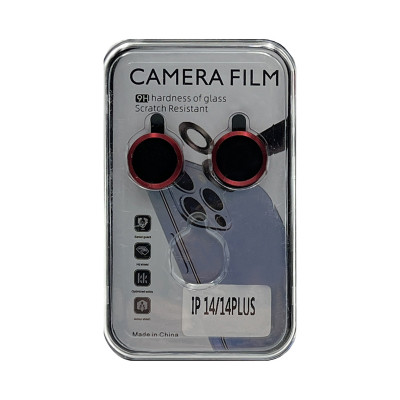 Защитное стекло на камеру iPhone 14 Plus Camera Film бордовый оптом по низким ценам!