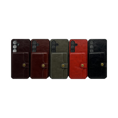 Чехол накладка под кожу Samsung S24 с кошельком оптом по низким ценам!