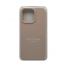Чехол накладка Silicone case (без лого) iPhone 15 Pro Max пудра