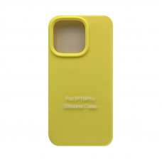 Чехол накладка Silicone Case (без лого) iPhone 16 Pro желтый