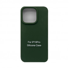 Чехол накладка Silicone Case (без лого) iPhone 16 Pro хаки