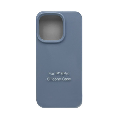 Чехол накладка Silicone Case (без лого) iPhone 16 Pro голубой оптом по низким ценам!