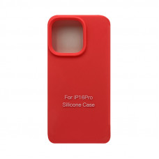Чехол накладка Silicone Case (без лого) iPhone 16 Pro коралловый