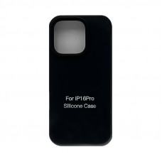 Чехол накладка Silicone Case (без лого) iPhone 16 Pro черный