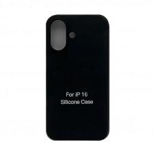 Чехол накладка Silicone Case (без лого) iPhone 16 черный