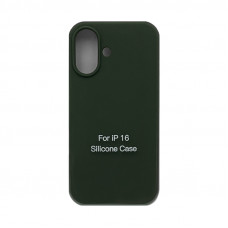 Чехол накладка Silicone Case (без лого) iPhone 16 хаки