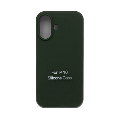 Чехол накладка Silicone Case (без лого) iPhone 16 хаки оптом по низким ценам!