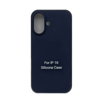 Чехол накладка Silicone Case (без лого) iPhone 16 темно-синий оптом по низким ценам!