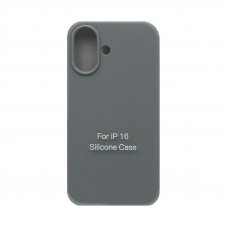 Чехол накладка Silicone Case (без лого) iPhone 16 серый