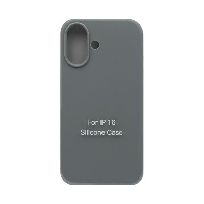 Чехол накладка Silicone Case (без лого) iPhone 16 серый оптом по низким ценам!
