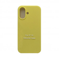 Чехол накладка Silicone Case (без лого) iPhone 16 желтый