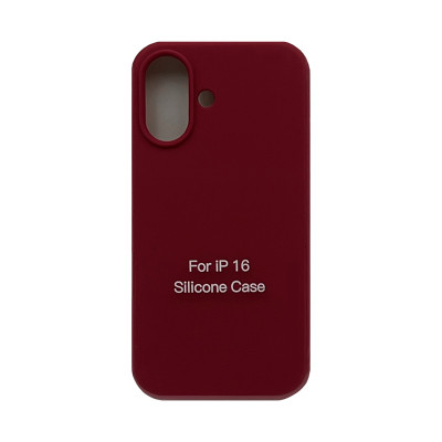 Чехол накладка Silicone Case (без лого) iPhone 16 малина оптом по низким ценам!