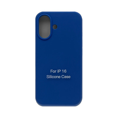 Чехол накладка Silicone Case (без лого) iPhone 16 синий оптом по низким ценам!