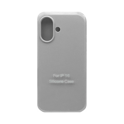 Чехол накладка Silicone Case (без лого) iPhone 16 белый оптом по низким ценам!