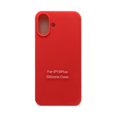 Чехол накладка Silicone Case (без лого) iPhone 16 Plus коралловый оптом по низким ценам!