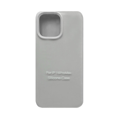 Чехол накладка Silicone Case (без лого) iPhone 16 Pro Max белый оптом по низким ценам!
