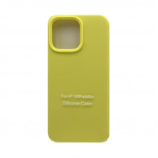 Чехол накладка Silicone Case (без лого) iPhone 16 Pro Max желтый