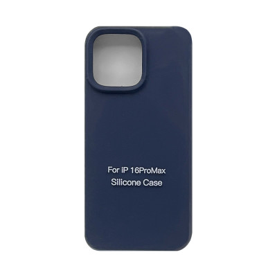Чехол накладка Silicone Case (без лого) iPhone 16 Pro Max темно-синий оптом по низким ценам!