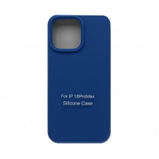 Чехол накладка Silicone Case (без лого) iPhone 16 Pro Max синий