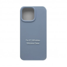 Чехол накладка Silicone Case (без лого) iPhone 16 Pro Max голубой