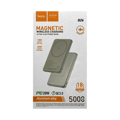 Внешний аккумулятор Hoco 5000 Q26 Magsafe золотой оптом по низким ценам!