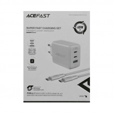 СЗУ Блок ACEFAST A13 65W + кабель Type-C Type-C 1m белый