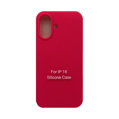 Чехол накладка Silicone Case (без лого) iPhone 16 фуксия оптом по низким ценам!