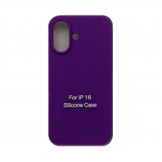 Чехол накладка Silicone Case (без лого) iPhone 16 фиолетовый