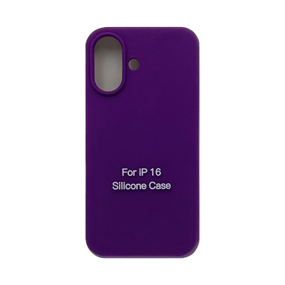 Чехол накладка Silicone Case (без лого) iPhone 16 фиолетовый оптом по низким ценам!