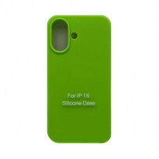 Чехол накладка Silicone Case (без лого) iPhone 16 ярко-зеленый