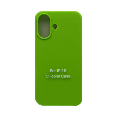 Чехол накладка Silicone Case (без лого) iPhone 16 ярко-зеленый оптом по низким ценам!