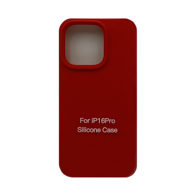 Чехол накладка Silicone Case (без лого) iPhone 16 Pro красный оптом по низким ценам!
