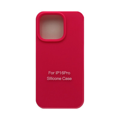 Чехол накладка Silicone Case (без лого) iPhone 16 Pro фуксия оптом по низким ценам!